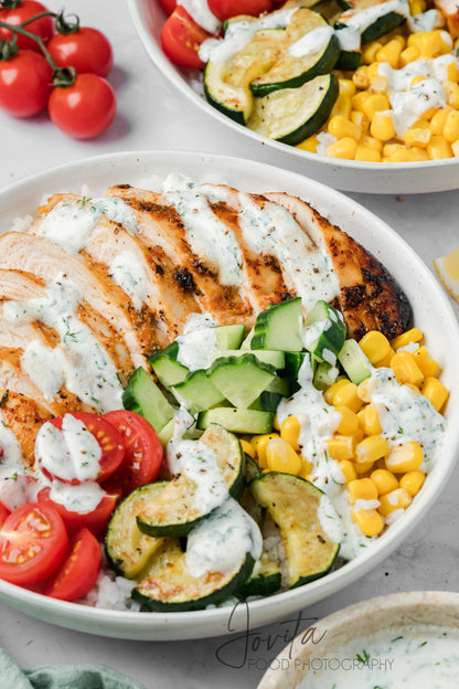 Lemon Herb Chicken and Rice Bowls