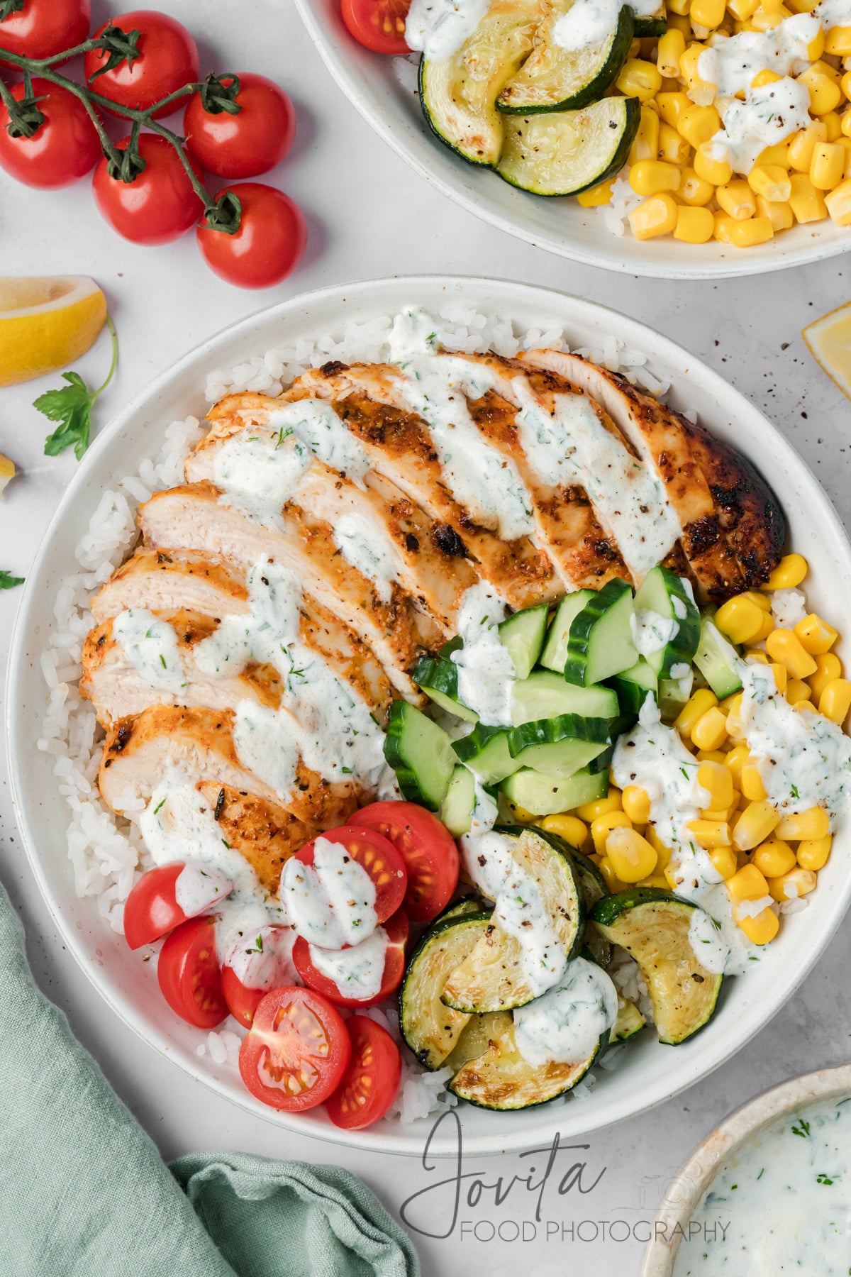 Lemon Herb Chicken and Rice Bowls