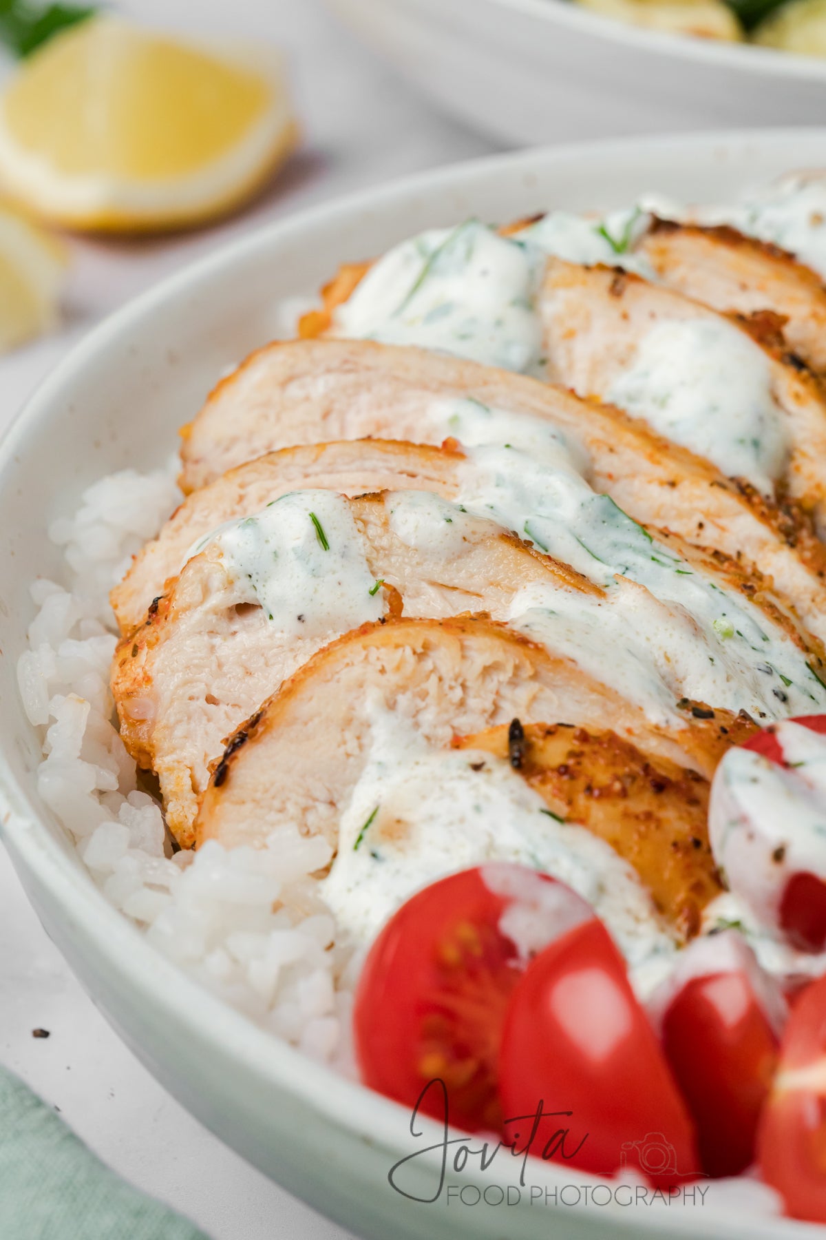 Lemon Herb Chicken and Rice Bowls