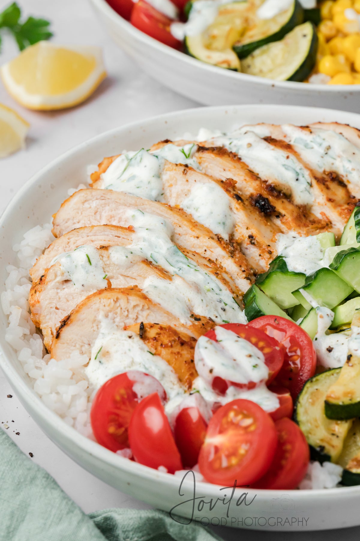 Lemon Herb Chicken and Rice Bowls