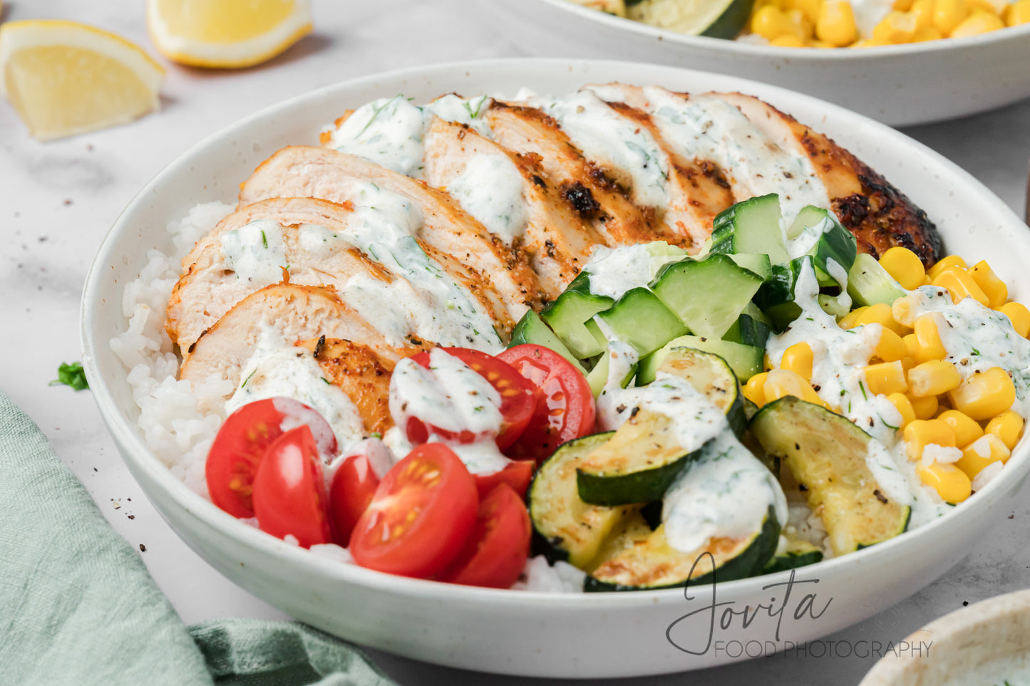 Lemon Herb Chicken and Rice Bowls
