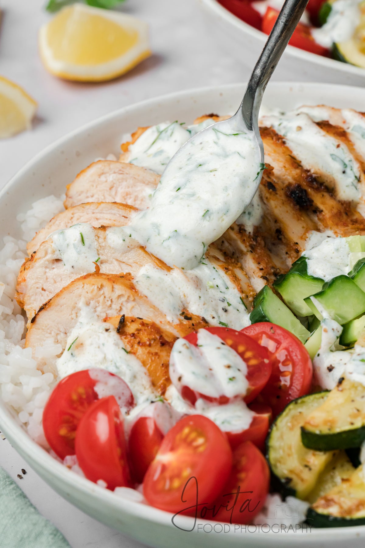 Lemon Herb Chicken and Rice Bowls