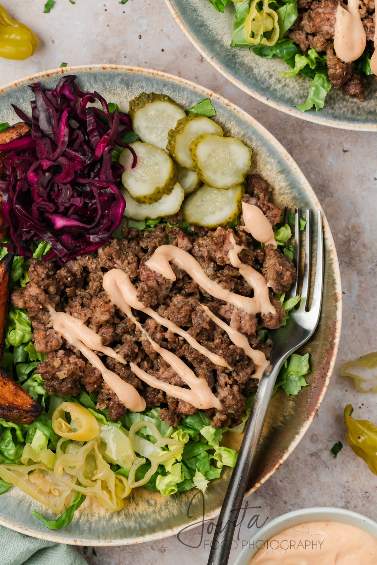 Loaded Burger Bowls with Sweet Potato Wedges