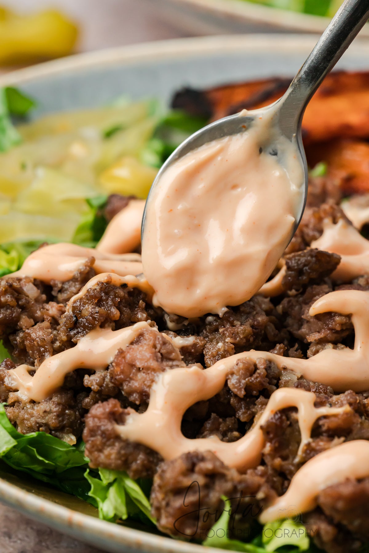 Loaded Burger Bowls with Sweet Potato Wedges