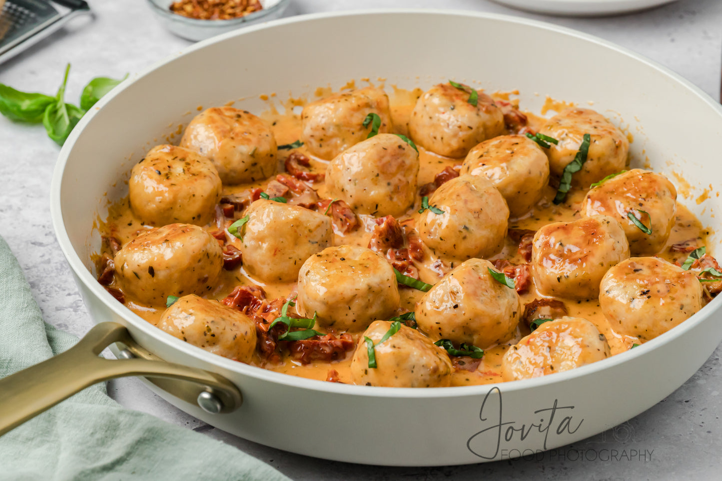 One-Pan Marry Me Chicken Meatballs