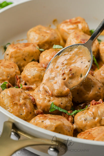 One-Pan Marry Me Chicken Meatballs