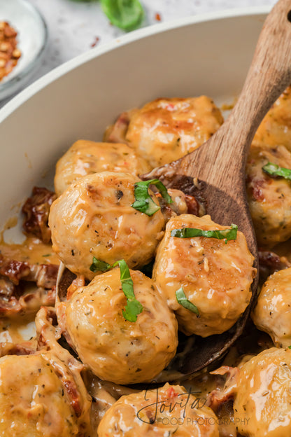 One-Pan Marry Me Chicken Meatballs
