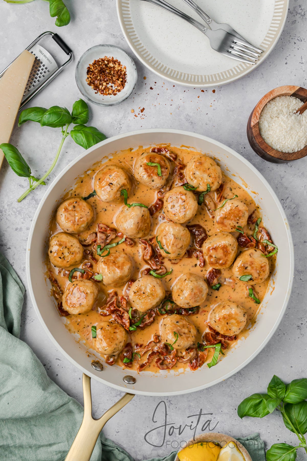 One-Pan Marry Me Chicken Meatballs
