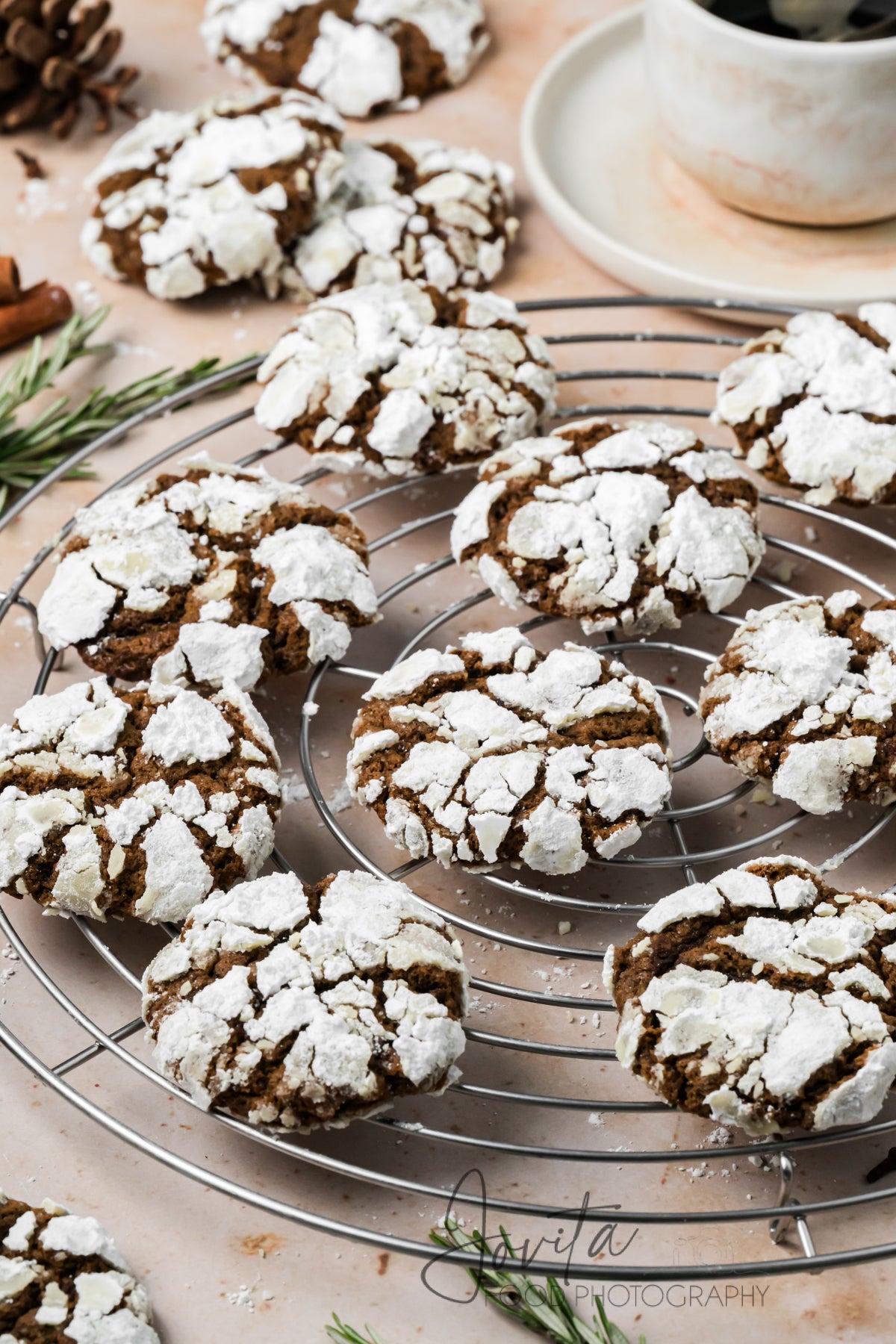 Molasses Crinkle Cookies