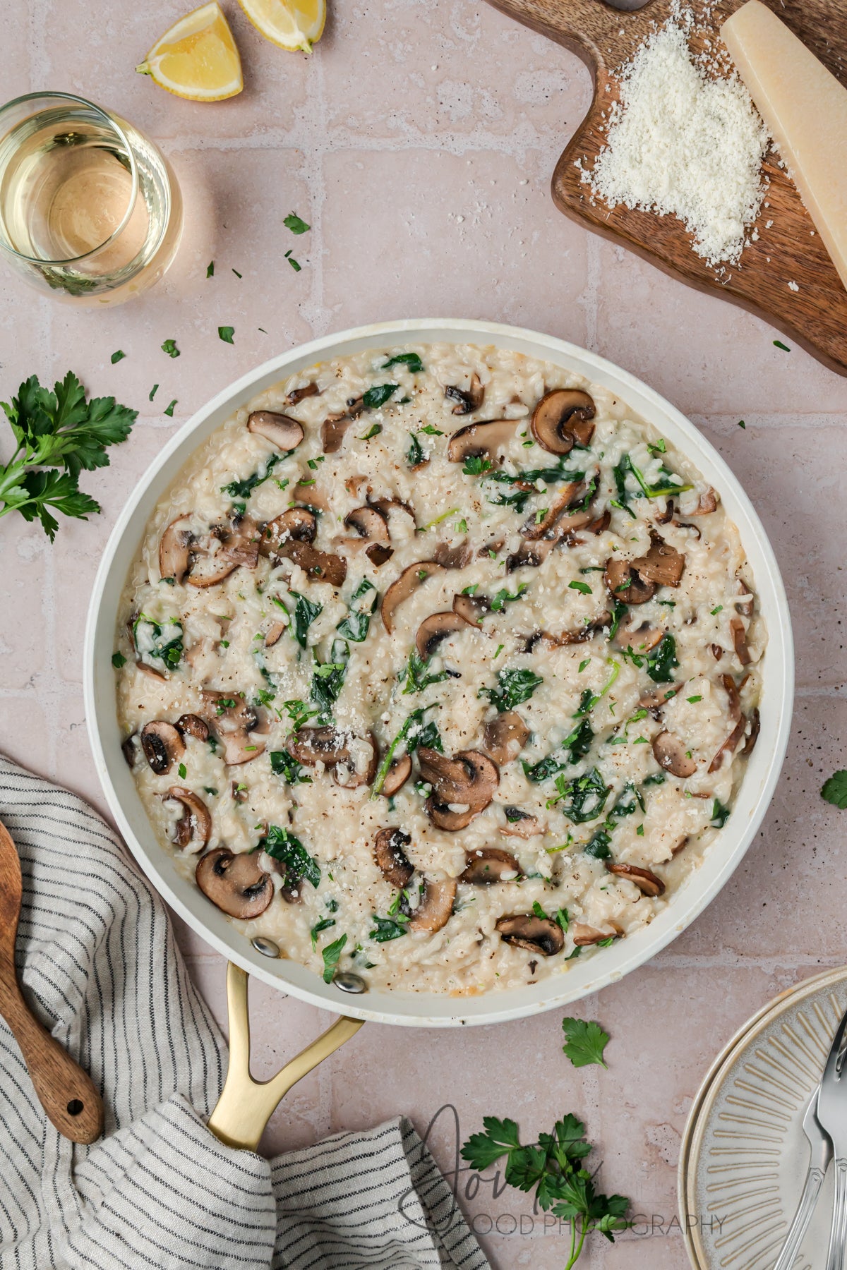 Mushroom and Spinach Risotto