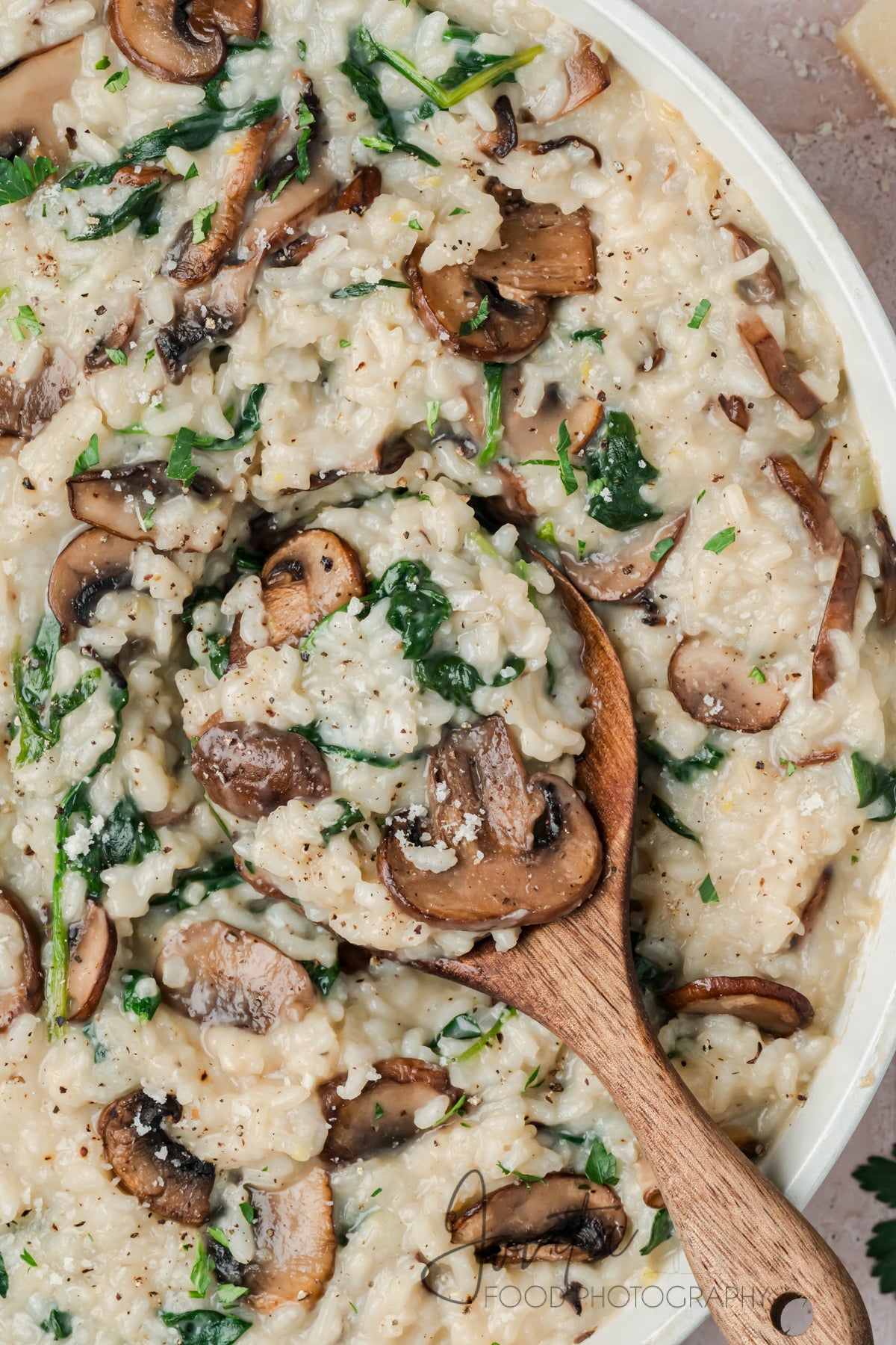 Mushroom and Spinach Risotto