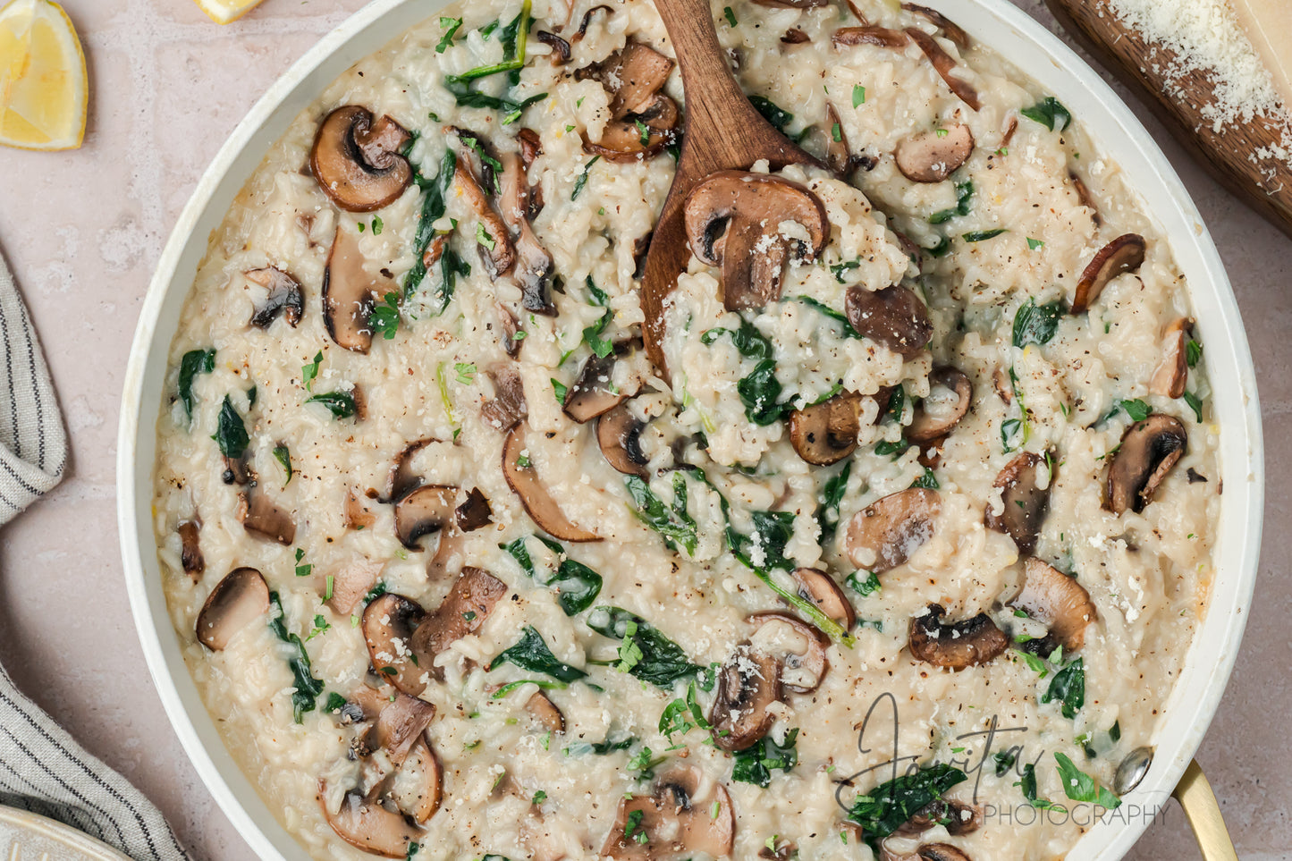 Mushroom and Spinach Risotto