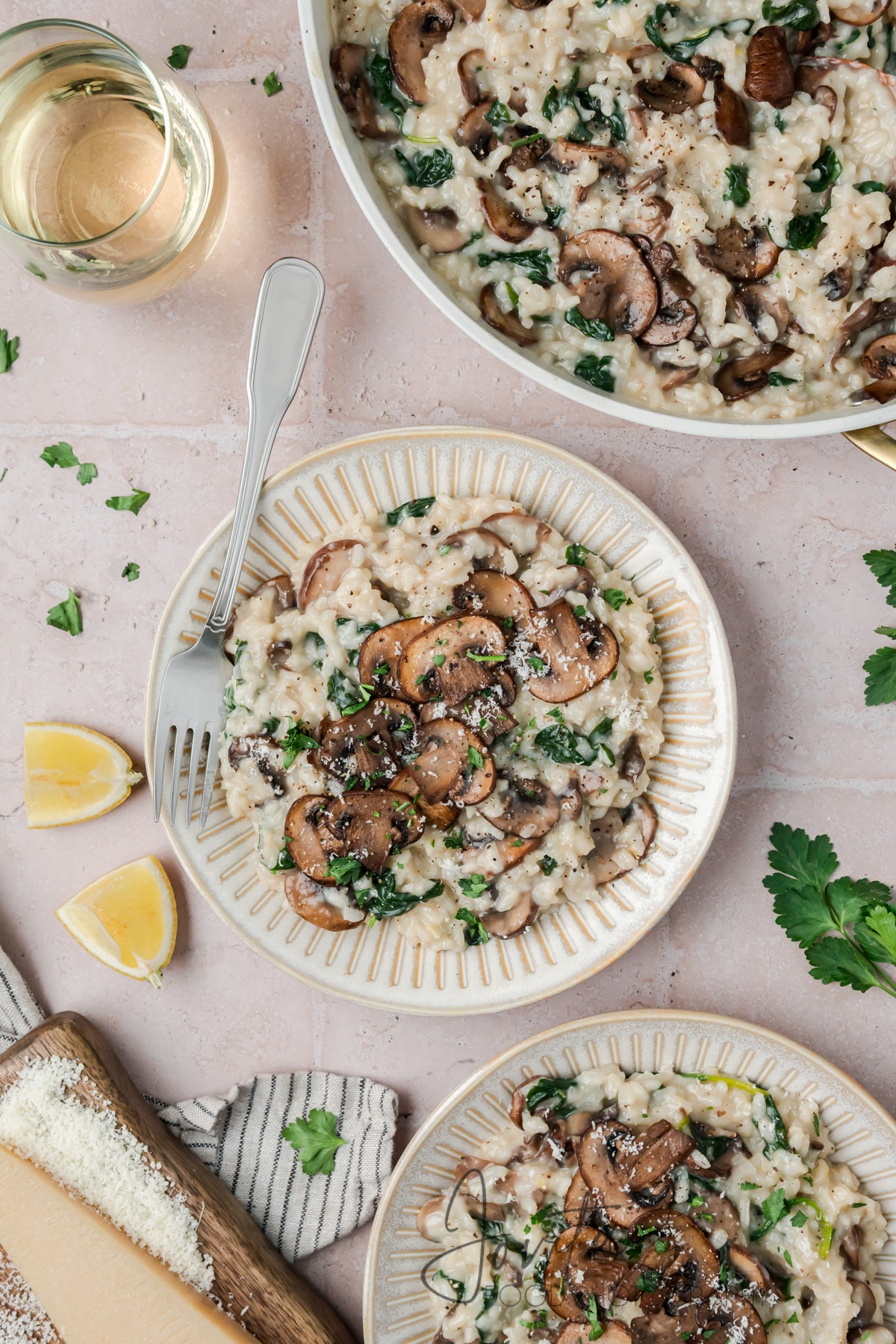 Mushroom and Spinach Risotto