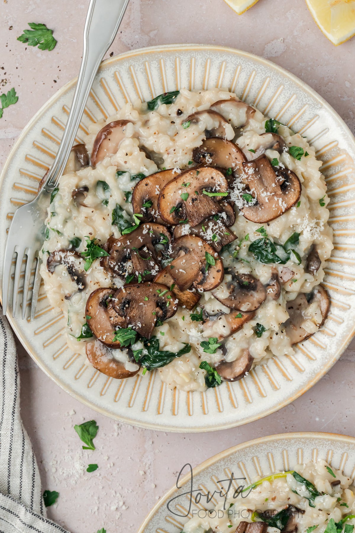 Mushroom and Spinach Risotto