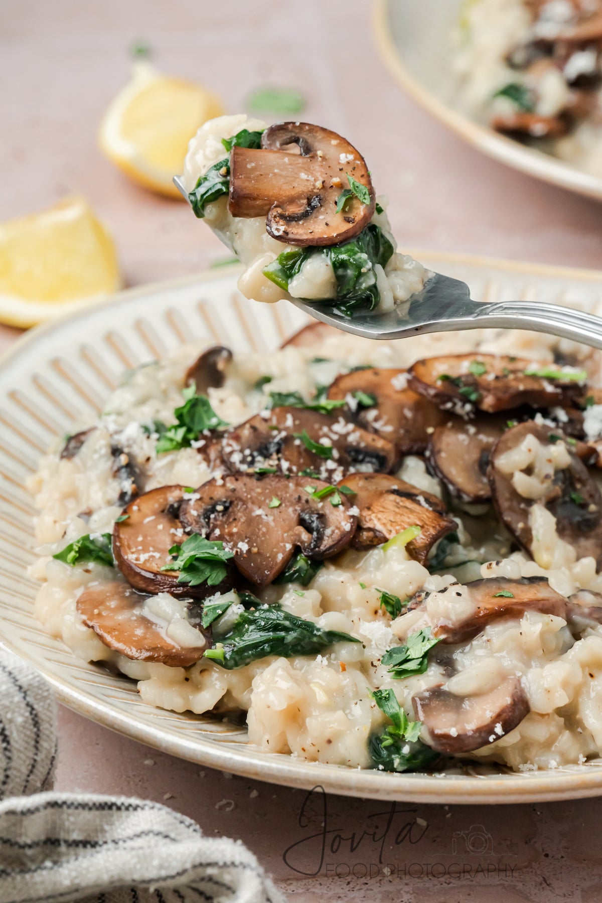 Mushroom and Spinach Risotto