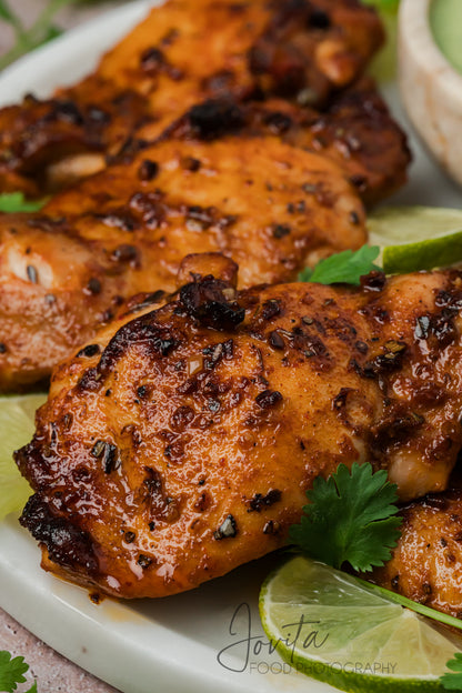 Peruvian Chicken Thighs with Green Sauce