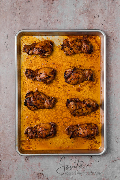 Peruvian Chicken Thighs with Green Sauce
