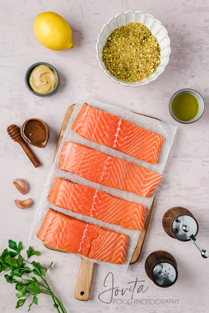 Pistachio Crusted Salmon with Lemon-Herb Quinoa