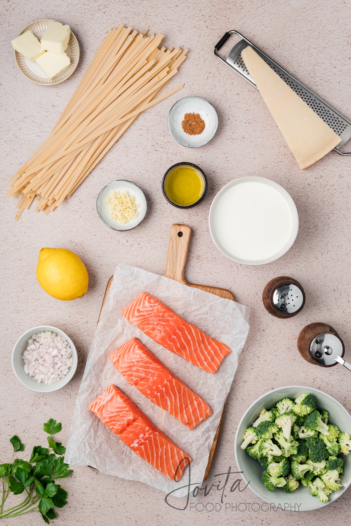 Creamy Salmon Alfredo Pasta