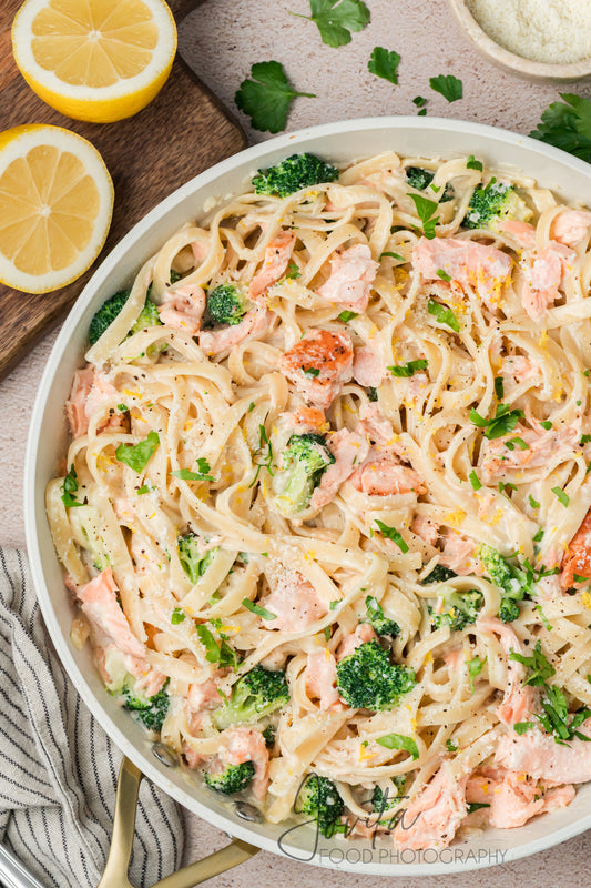 Creamy Salmon Alfredo Pasta