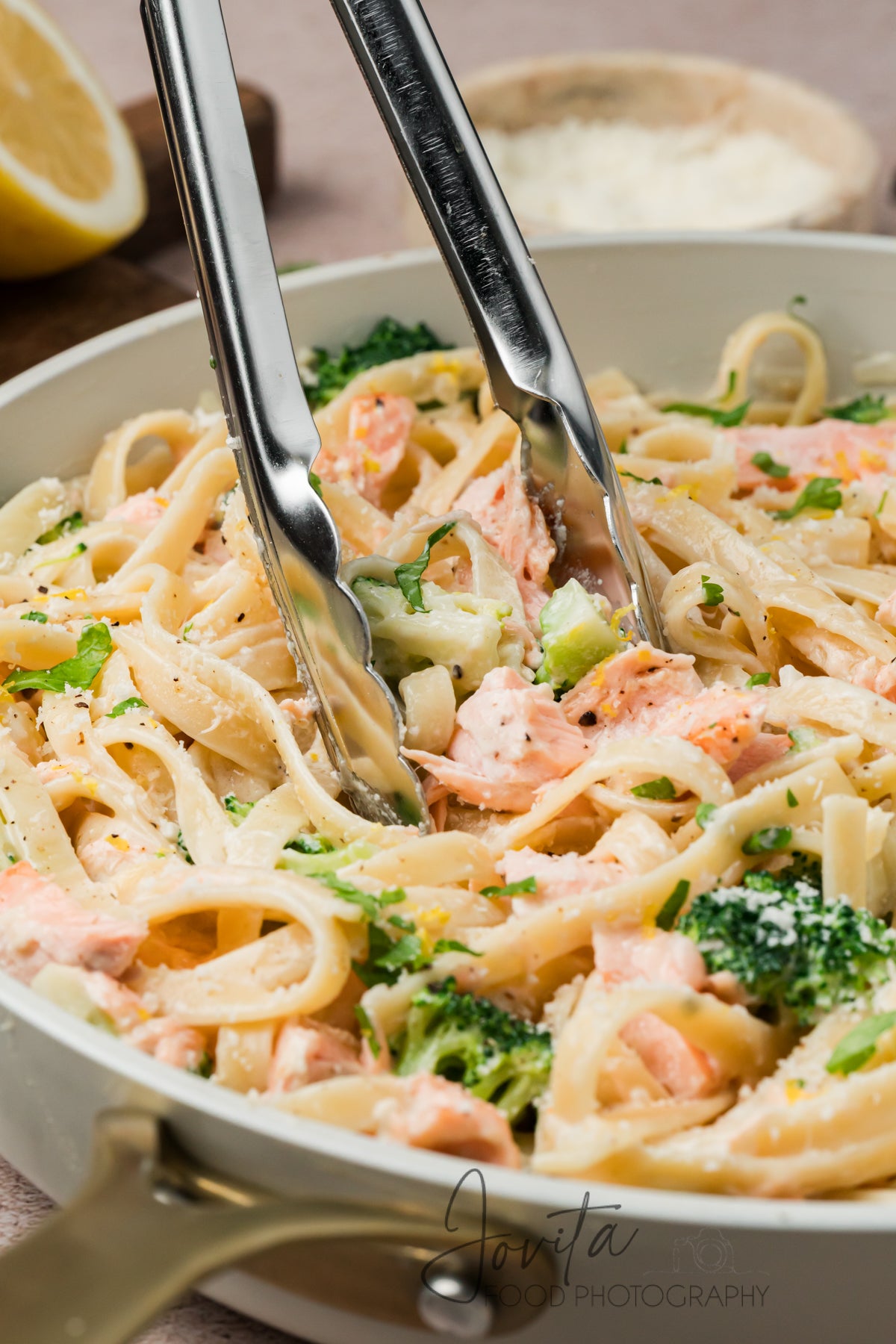 Creamy Salmon Alfredo Pasta