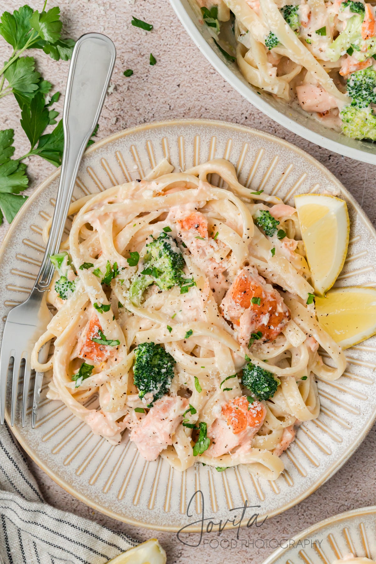 Creamy Salmon Alfredo Pasta
