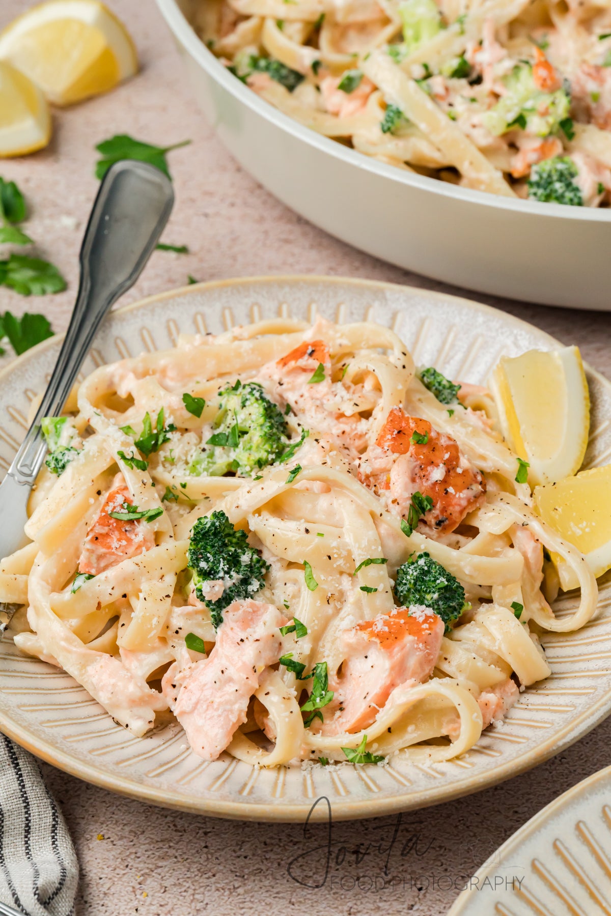Creamy Salmon Alfredo Pasta