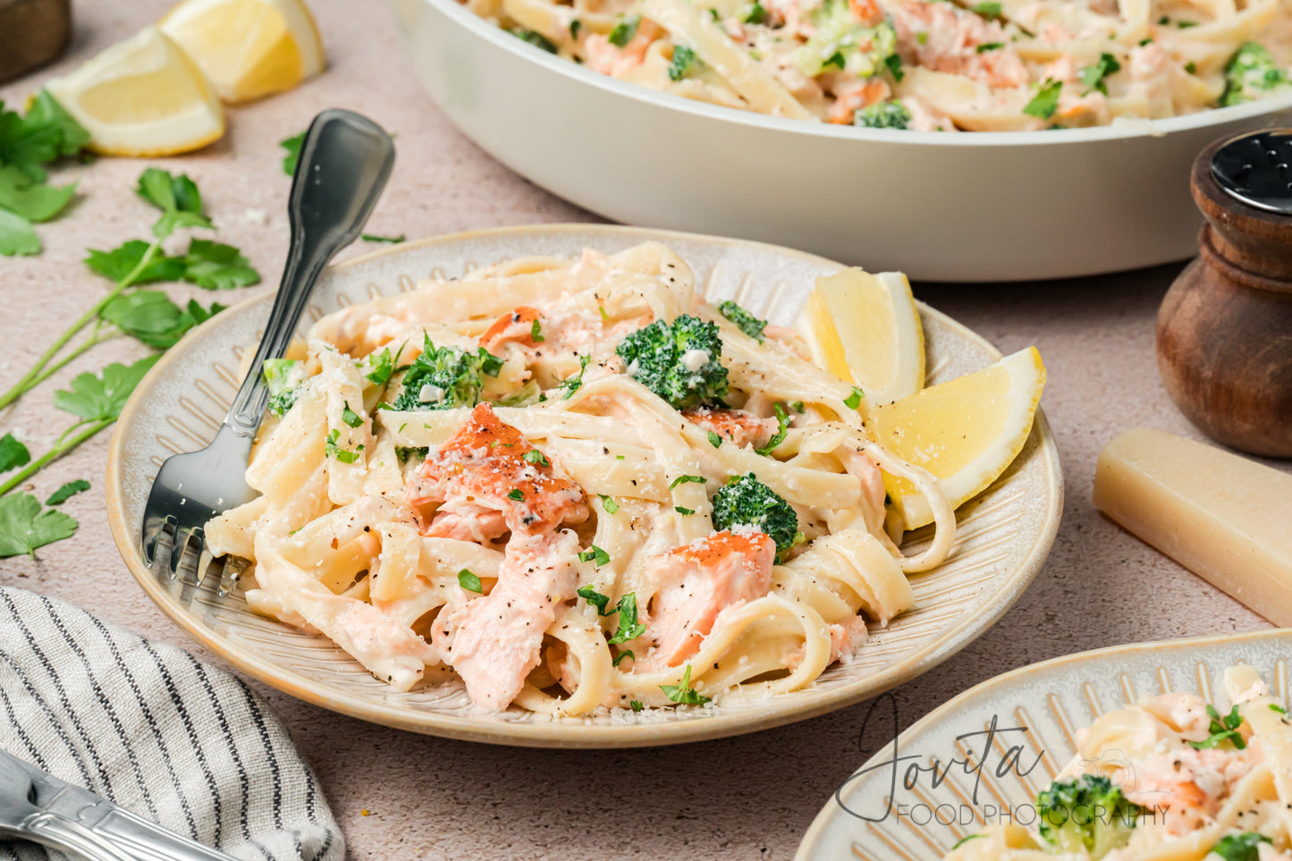 Creamy Salmon Alfredo Pasta