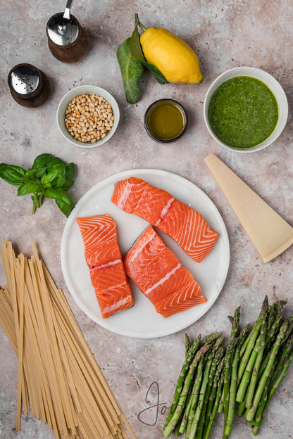 Salmon Pesto Pasta