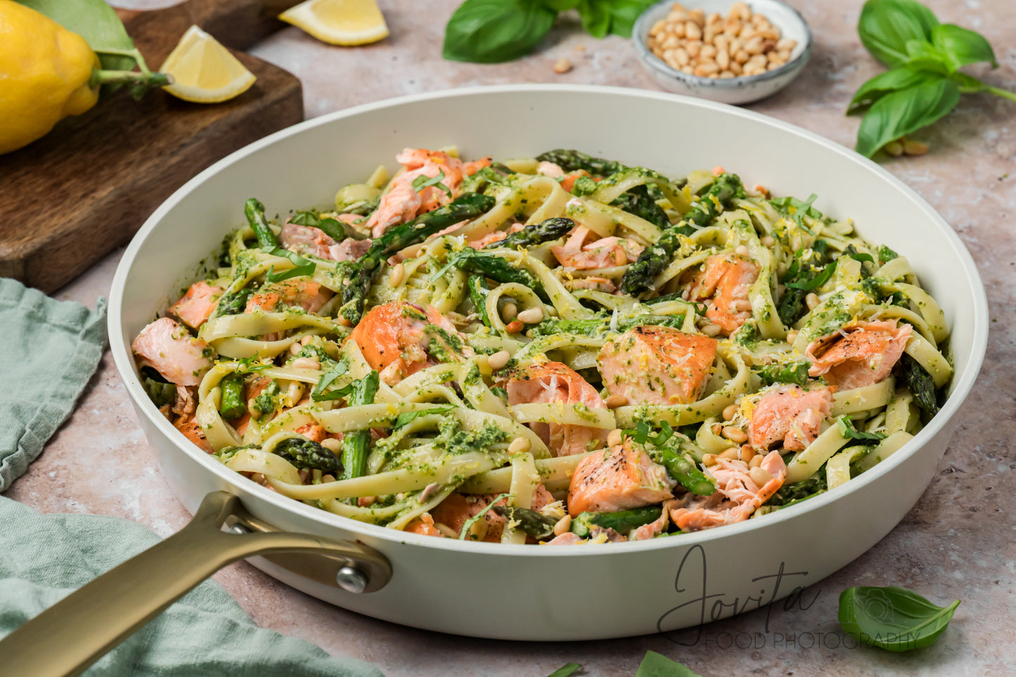 Salmon Pesto Pasta