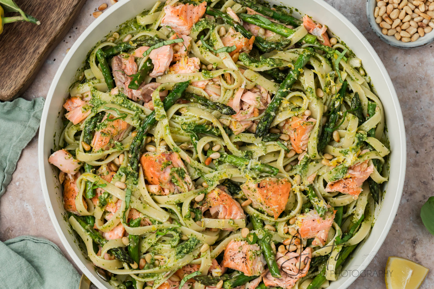 Salmon Pesto Pasta