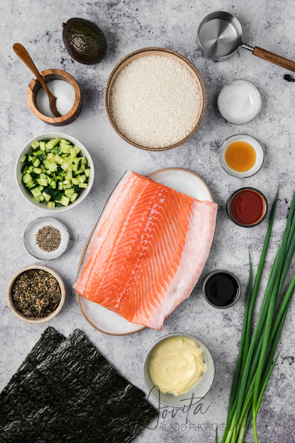 Salmon Sushi Bake