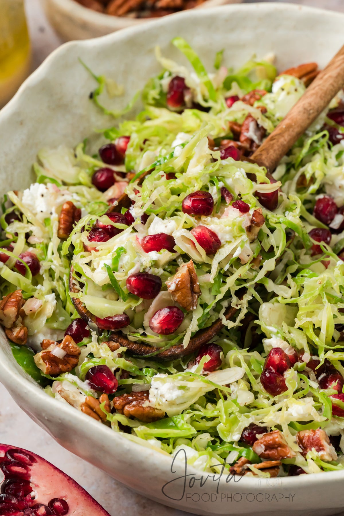 Shaved Brussels Sprouts Salad with Pomegranate