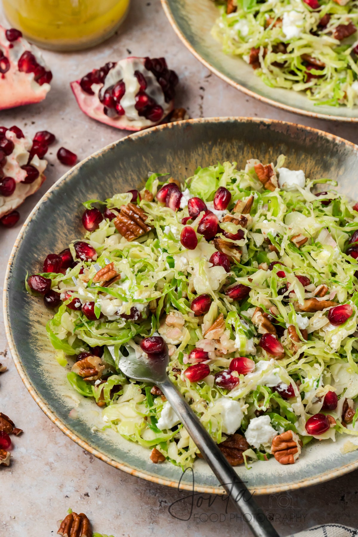 Shaved Brussels Sprouts Salad with Pomegranate