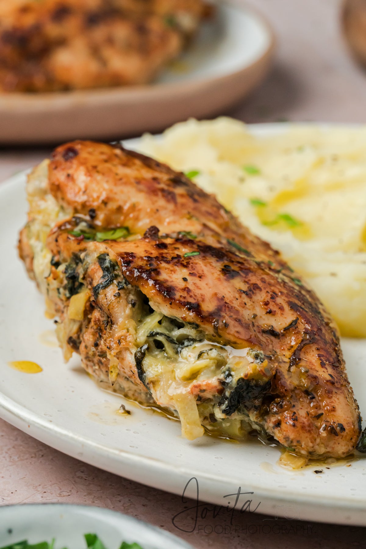 Spinach Artichoke Stuffed Chicken