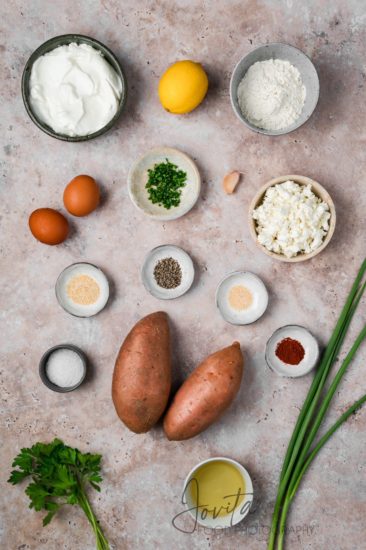 Sweet Potato Fritters with Feta
