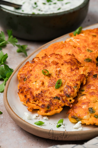 Sweet Potato Fritters with Feta