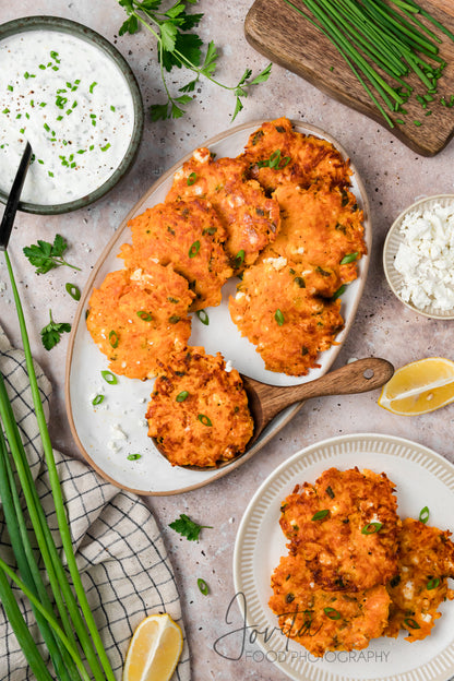 Sweet Potato Fritters with Feta
