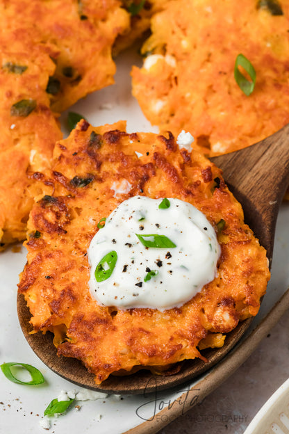 Sweet Potato Fritters with Feta