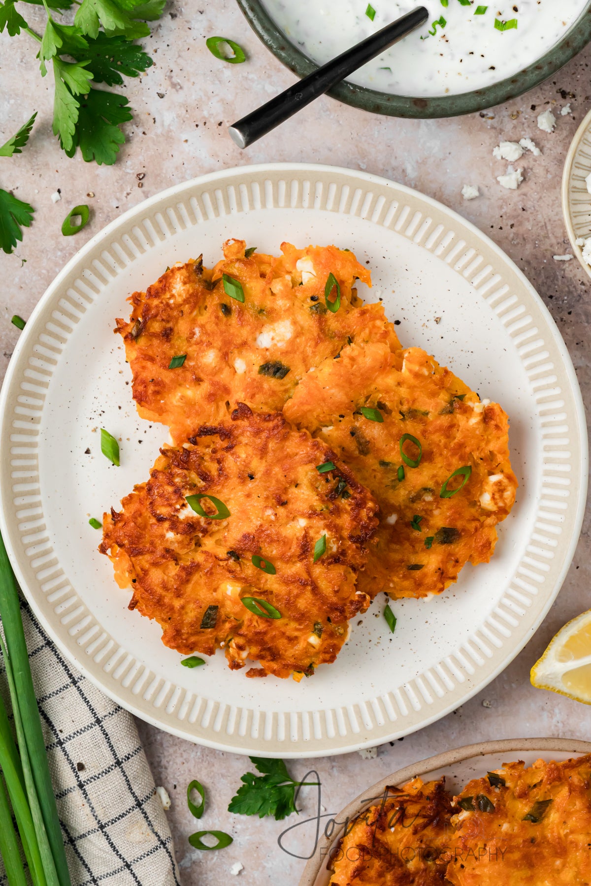 Sweet Potato Fritters with Feta