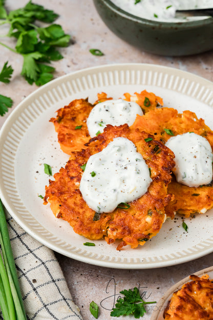 Sweet Potato Fritters with Feta