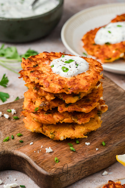 Sweet Potato Fritters with Feta