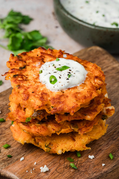 Sweet Potato Fritters with Feta