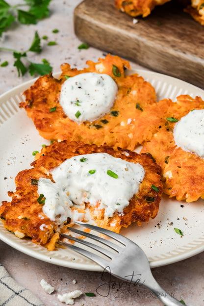 Sweet Potato Fritters with Feta