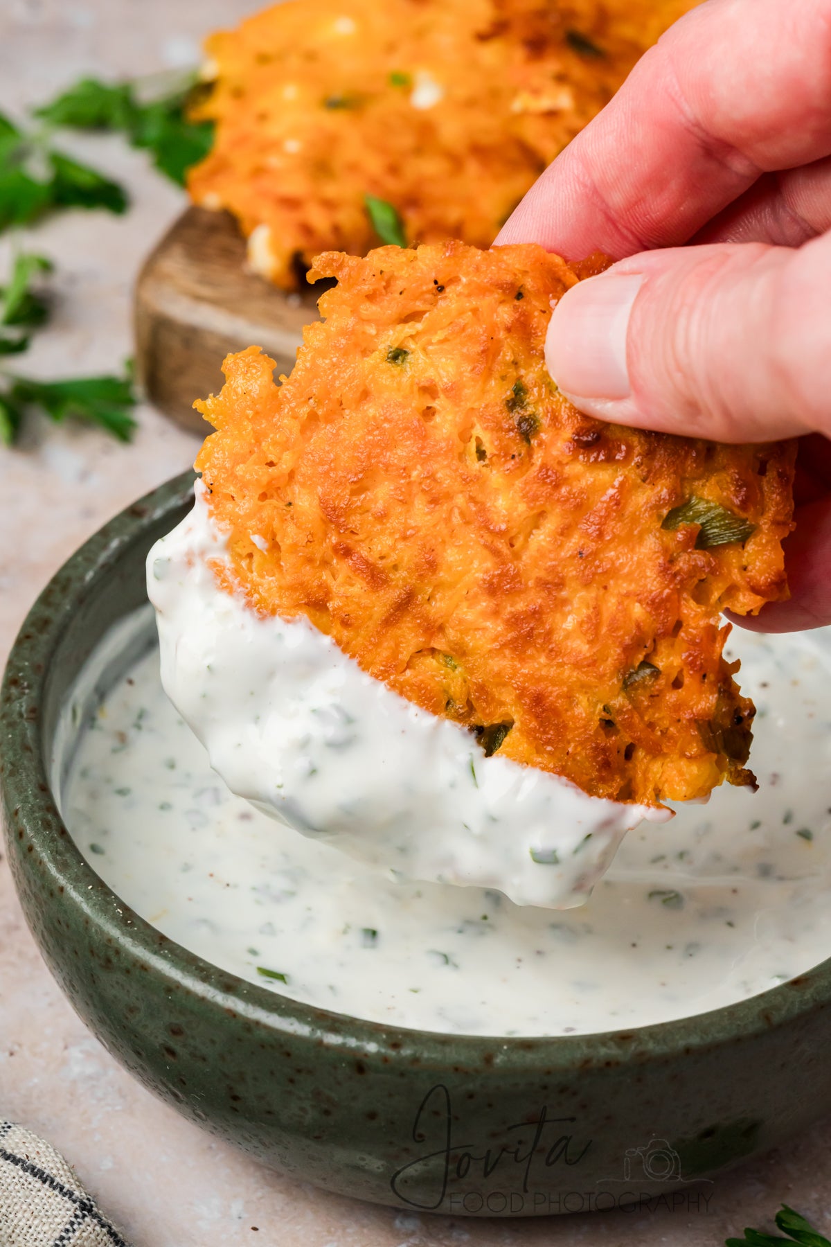 Sweet Potato Fritters with Feta