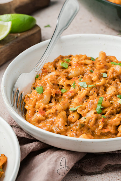 One Pan Taco Mac and Cheese