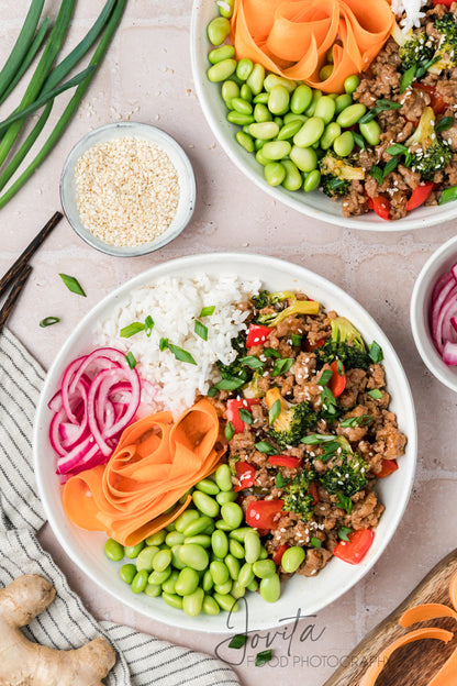 Teriyaki Ground Turkey Rice Bowls