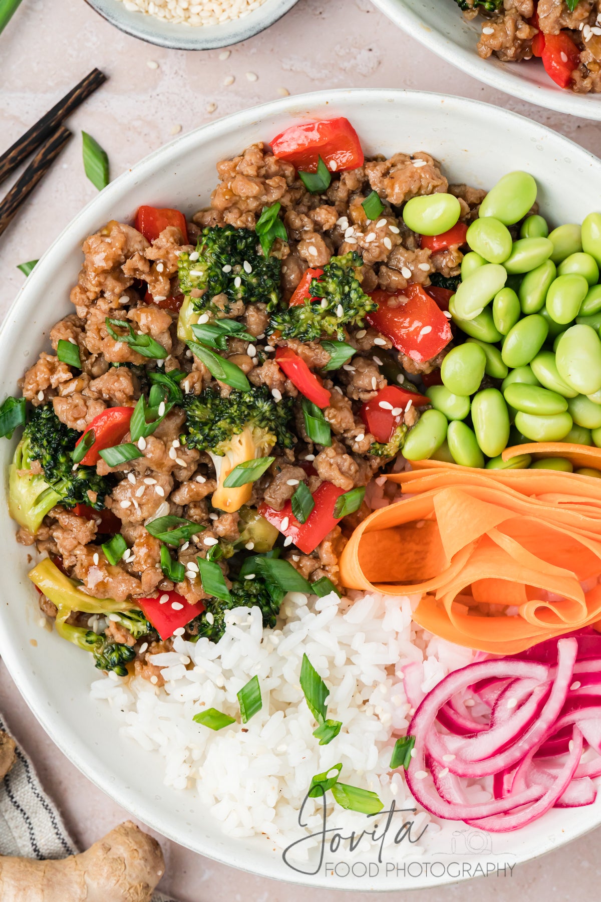 Teriyaki Ground Turkey Rice Bowls
