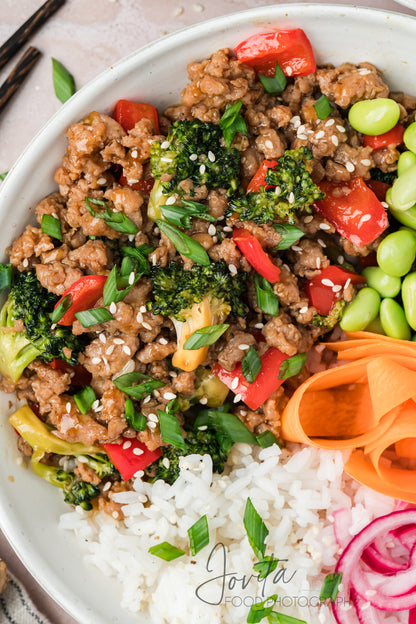Teriyaki Ground Turkey Rice Bowls