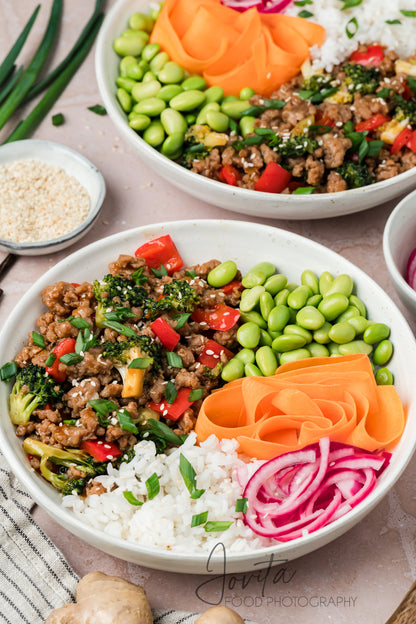 Teriyaki Ground Turkey Rice Bowls